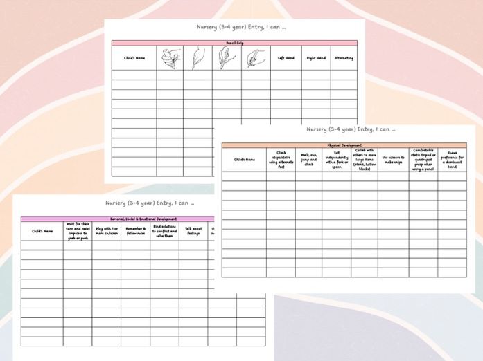 Nursery Baseline I Can Statements