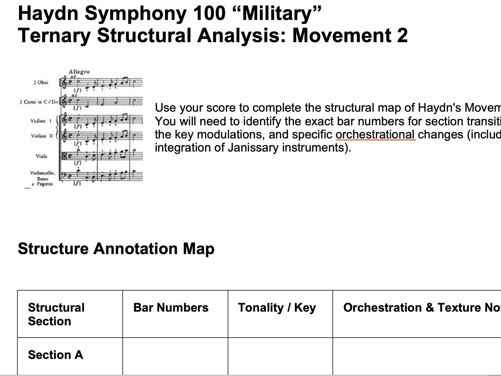 Haydn Symphony 100 "Military" Full Unit
