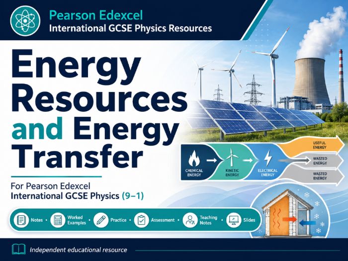 04 - Energy Resources and Energy Transfer Teacher Pack - Physics iGCSE Pearson Edexcel
