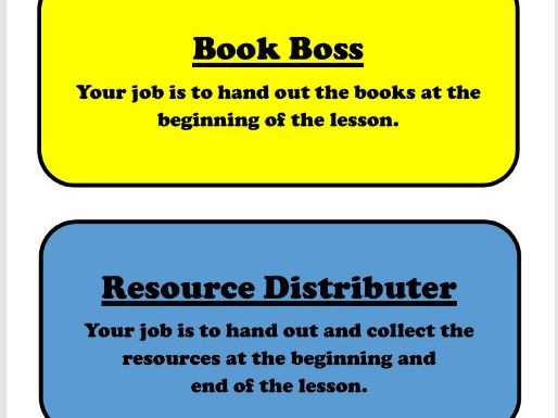 Classroom Jobs & Responsibilities Display | Pupil Leadership Roles | KS2