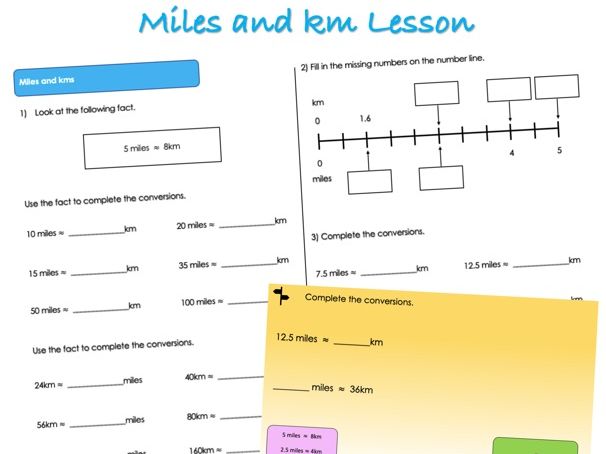 Year 6 Converting Units - Miles and km Lesson