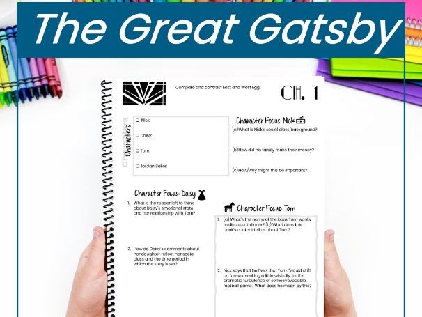 The Great Gatsby Unit Study Guide: Chapter Questions, Vocabulary, Analysis