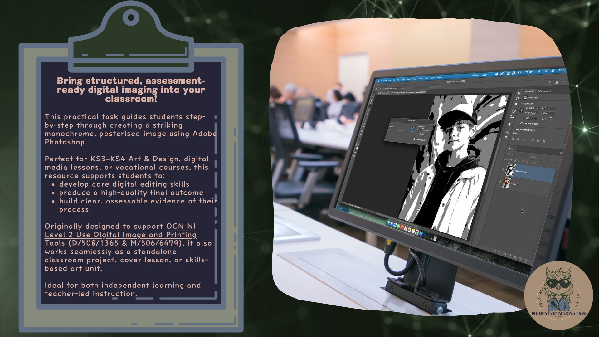 Photoshop Monochrome Image Task | OCN NI Level 2 Use Digital Imaging ...