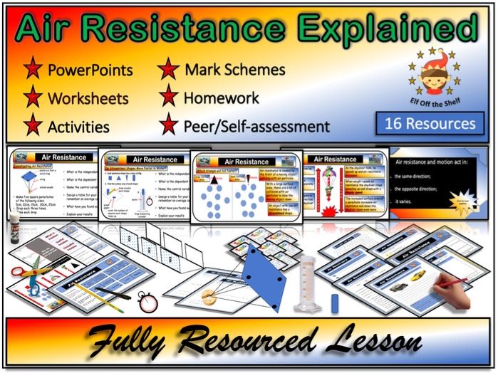 Forces - Air Resistance Fully Resourced Lesson  KS3