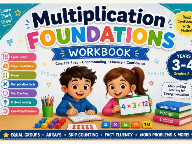 Mastering Multiplication Foundations  Equal Groups, Arrays, Skip Counting & Problem Solving