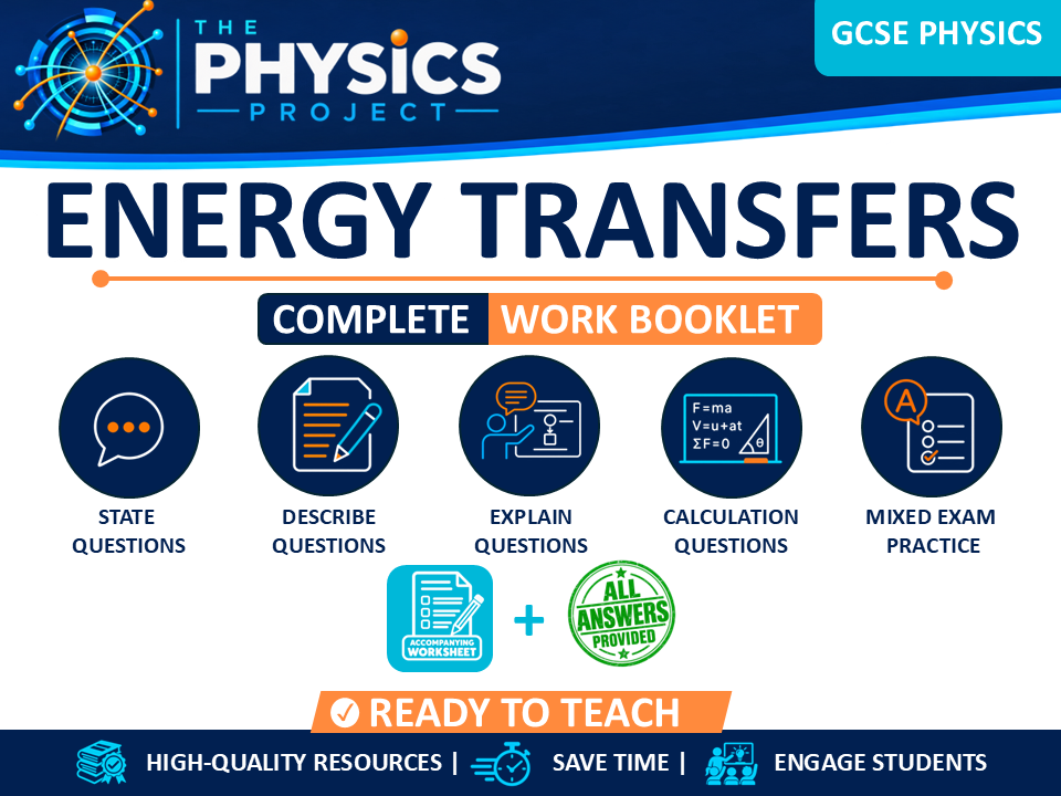 Energy Transfers | GCSE Physics | Complete Work Booklet | Full Answers