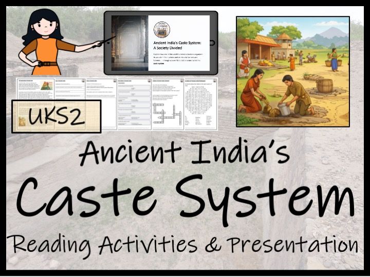 Caste System of Ancient India Reading Comprehension Activities | Year 5 or Year 6