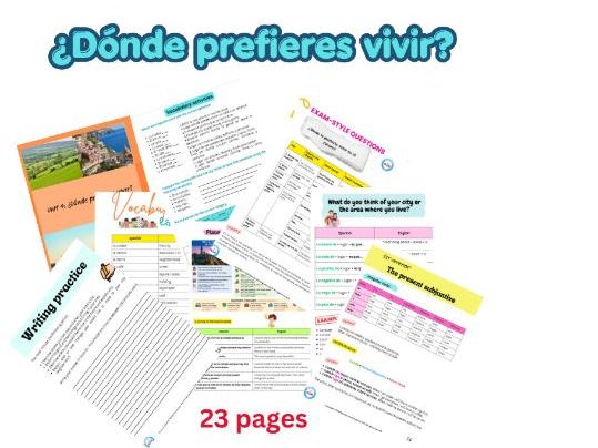 Edexcel GCSE Spanish: Módulo 6 - unit 4 ¿Dónde prefieres vivir?