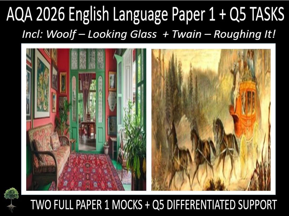 Two AQA 2026 GCSE English Language Paper 1 Mocks | Q5 TASKS