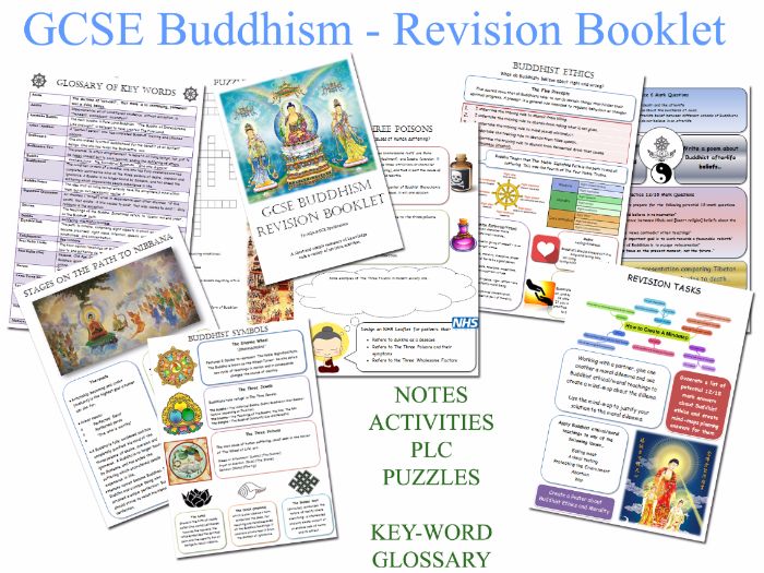 GCSE Buddhism - Revision Workbook  (AQA/OCR) - Revision Activities, Notes, Tasks - 40 PAGE BOOKLET!