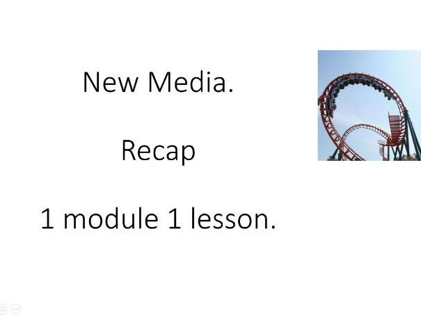 Sociology - Media - New media - Revision