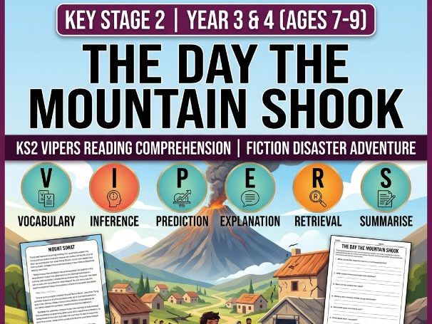 KS2 VIPERS Reading Comprehension: The Day the Mountain Shook (Printable PDF)