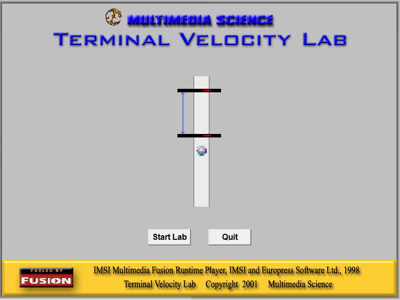 lab terminal velocity The purpose of this page is to take a more mathematical look at air (fluid) resistance (also called drag or the drag force) and terminal velocity. lab terminal velocity The purpose of this page is to take a more mathematical look at air (fluid) resistance (also called drag or the drag force) and terminal velocity.