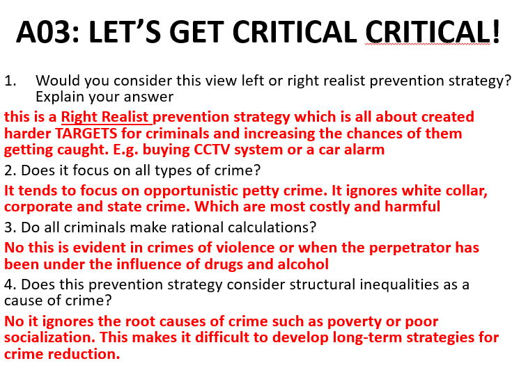 AQA Sociology crime control, prevent and punishment bundle