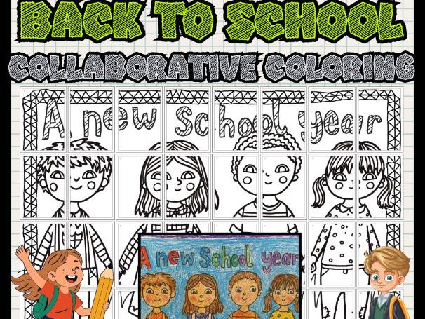 Back to School Mindfulness Collaborative Coloring – Bulletin Board & SEL