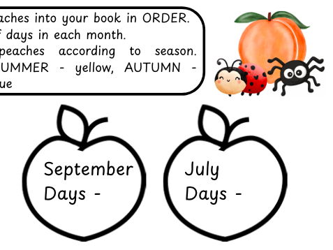 Months & Days - James & Giant Peach theme