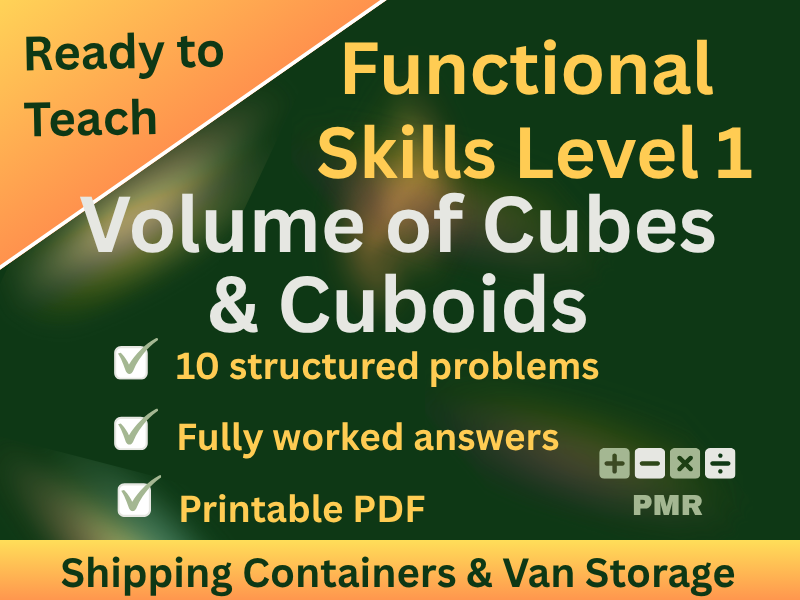 Functional Skills Volume L1 Worksheet