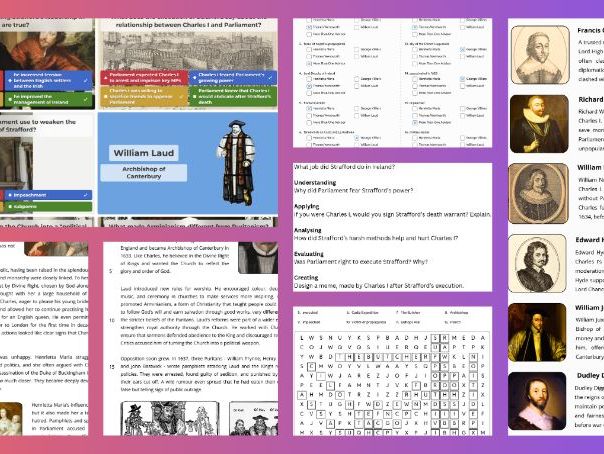 KS3/Common Entrance Making of the UK/GCSE History - Charles I: Advisors Classroom Pack