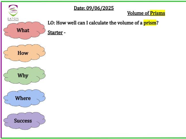 Volume of Prisms