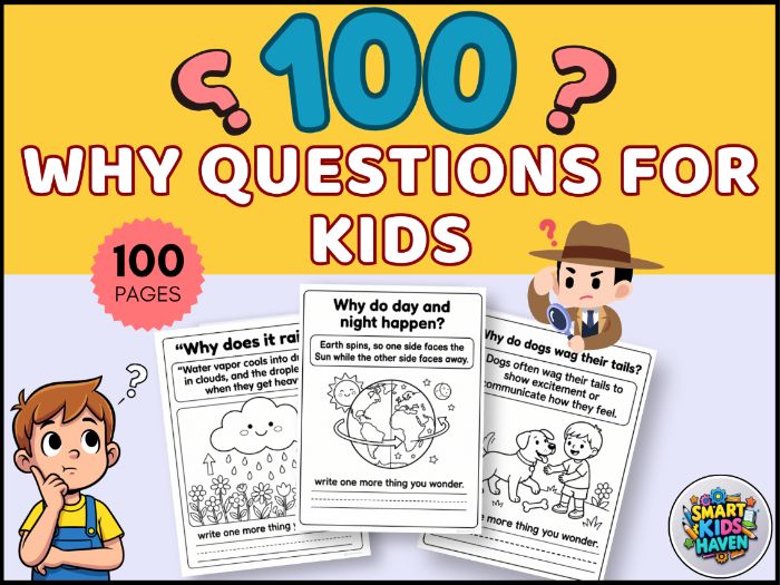 Why Questions for Kids Worksheets 100 Printable Coloring Pages Writing Prompts