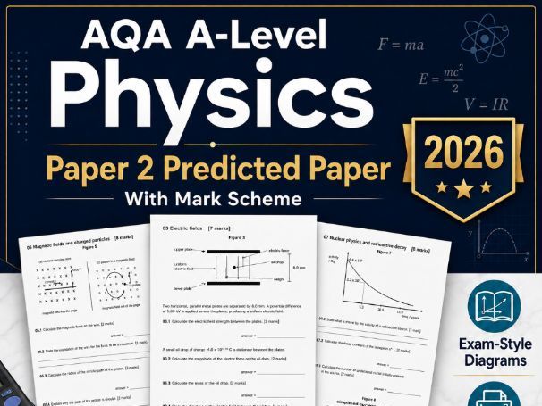 A Level Physics Predicted Paper 2 2026 with Mark Scheme