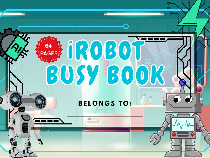 Robot Busy Book 64 Pages | STEM Activities for Kids | Preschool Learning Binder PDF |
