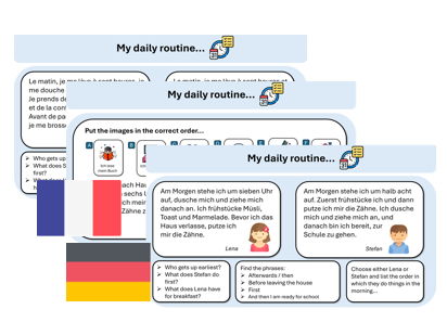 Daily Routine (French & German) - Ready-to-teach