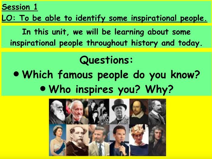 Inspirational and Significant People – KS2 History (and PSHE) Two-Lesson Pack