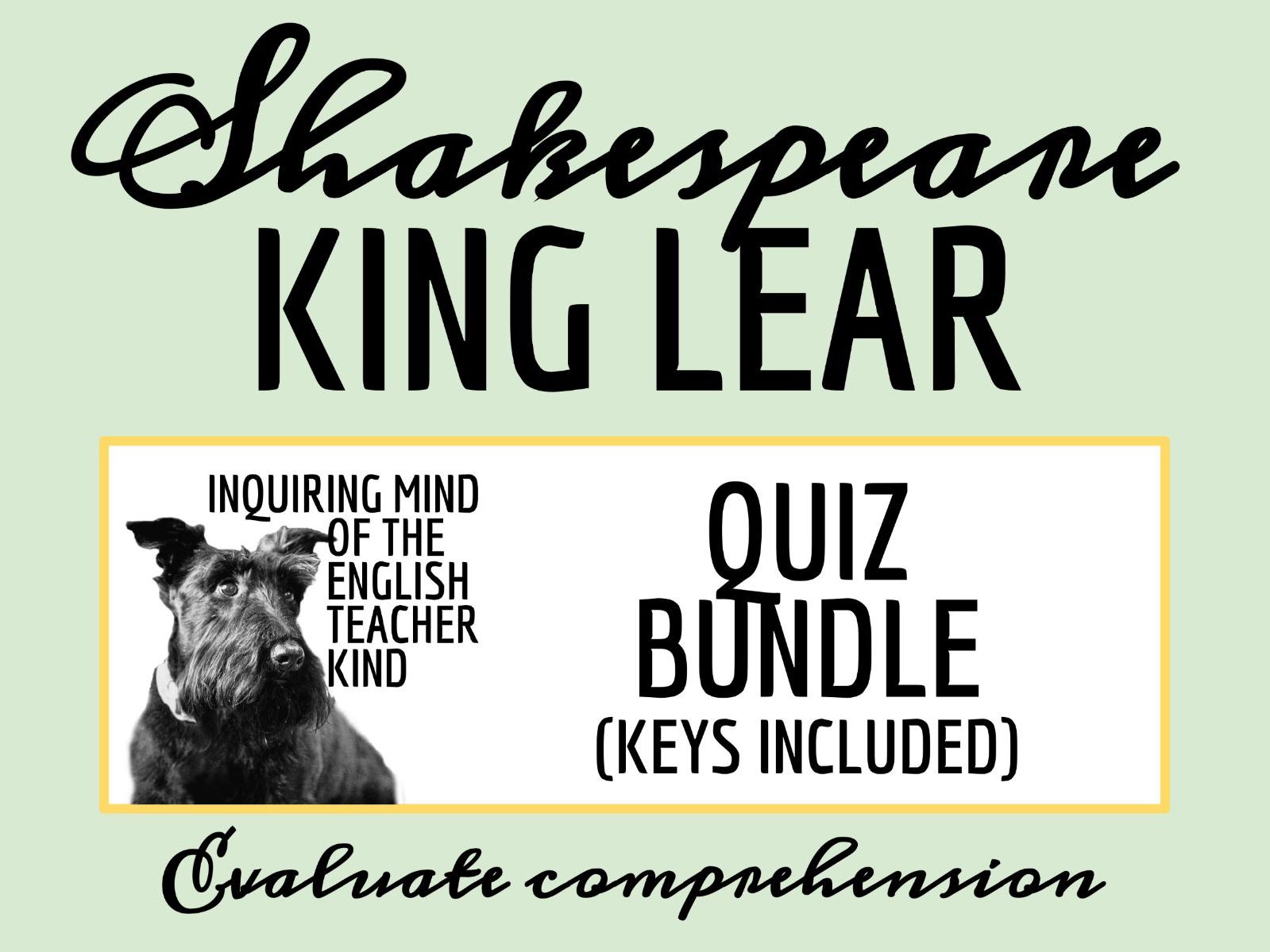 King Lear Quiz and Answer Key Bundle