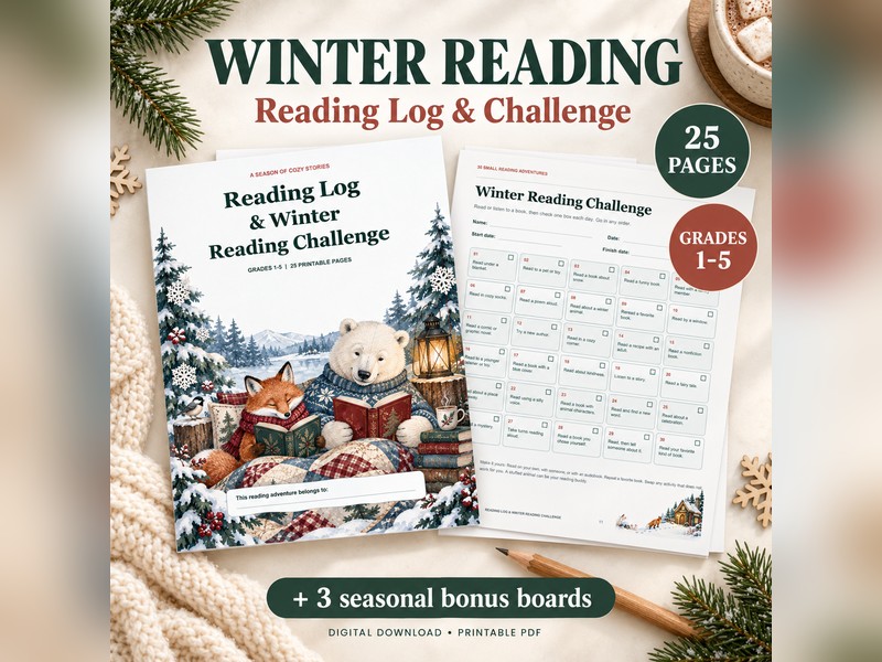 Winter Reading Log & Reading Challenge