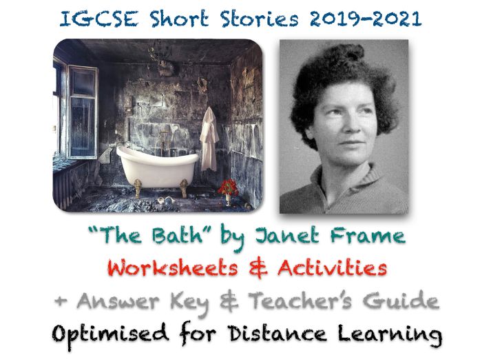 IGCSE Short Stories: "The Bath" by Janet Frame - Story, Worksheets + EXAM Questions + ANSWERS