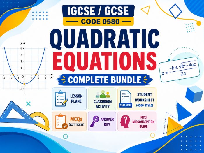 Quadratic Equation - IGCSE/ GCSE - Uk
