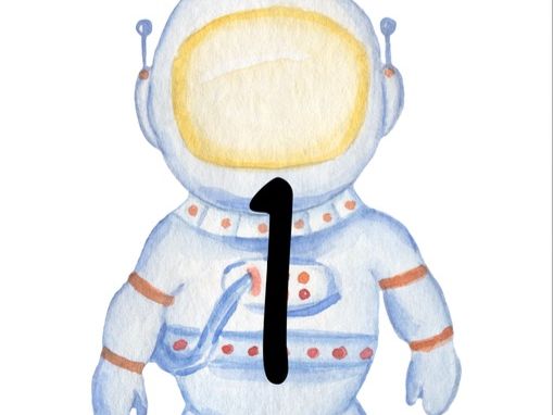 Space themed subitising activity