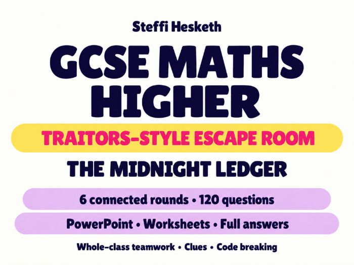 GCSE Maths Higher Traitors-Style Escape Room