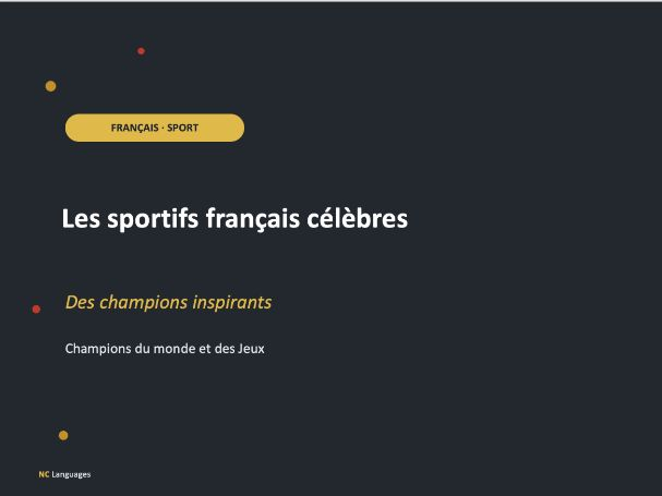 FRENCH: Sportifs français célèbres (Cultural lesson)