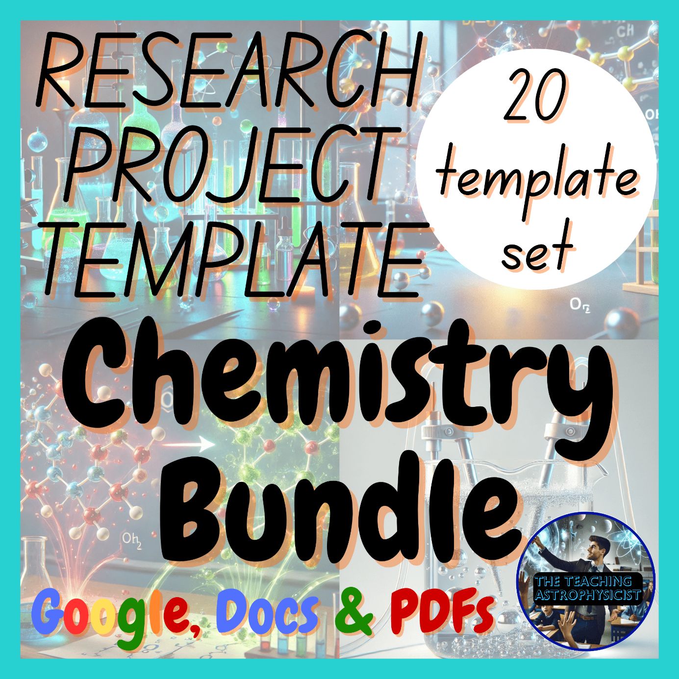 Chemistry Bundle | 20 Research Project Templates (Webquests) Printable + Digital