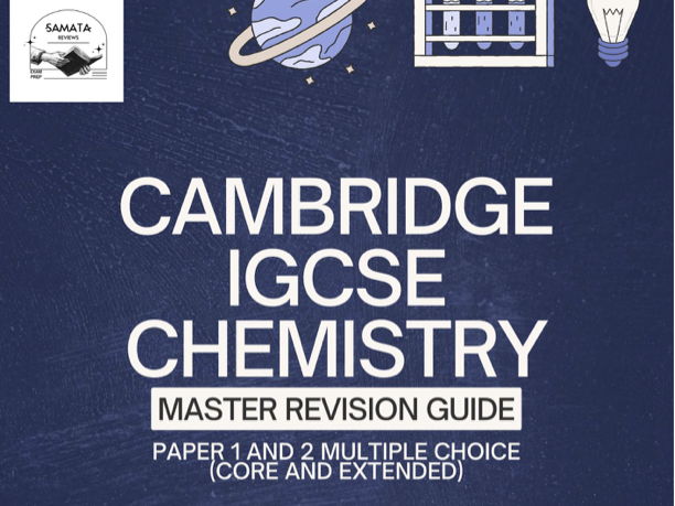 CIE IGCSE Chemistry 0620 Paper 1 & 2 MCQ Master Revision Guide with Past Paper Analysis and Insights