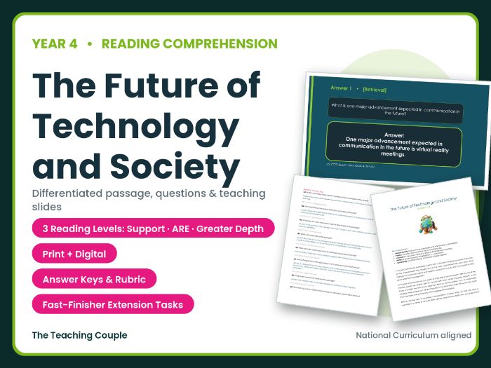 The Future of Technology and Society | Comprehension | Year 4