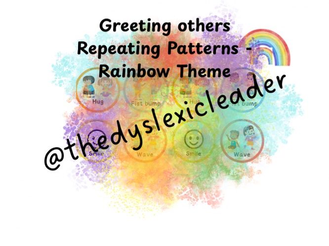 Greeting Others Repeating Pattern Cards