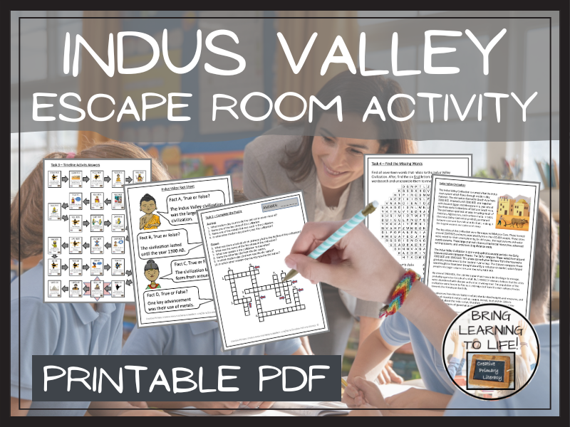 Indus Valley Civilization Escape Room Activity