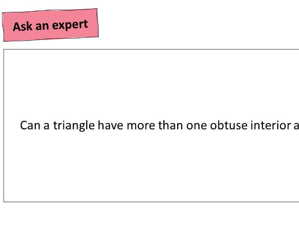 Types of triangles - Ask an expert