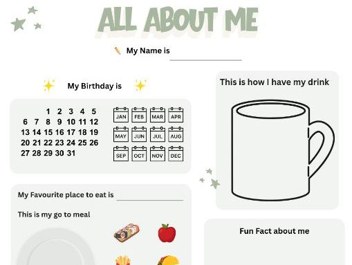 Get to know me - Support document