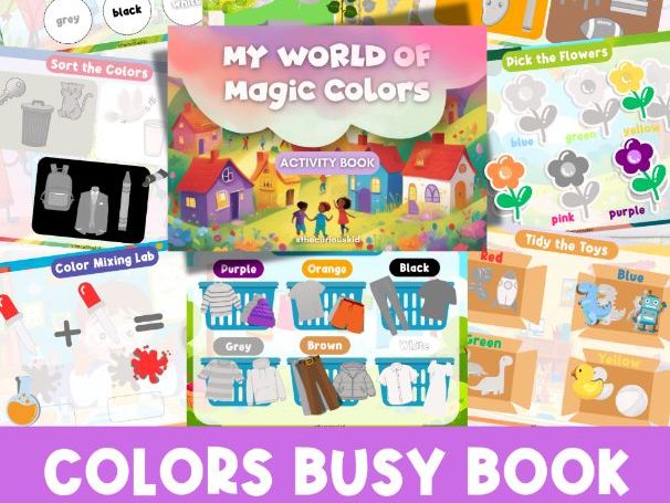 My World of Magic Colors | Printable Busy Book for Toddlers