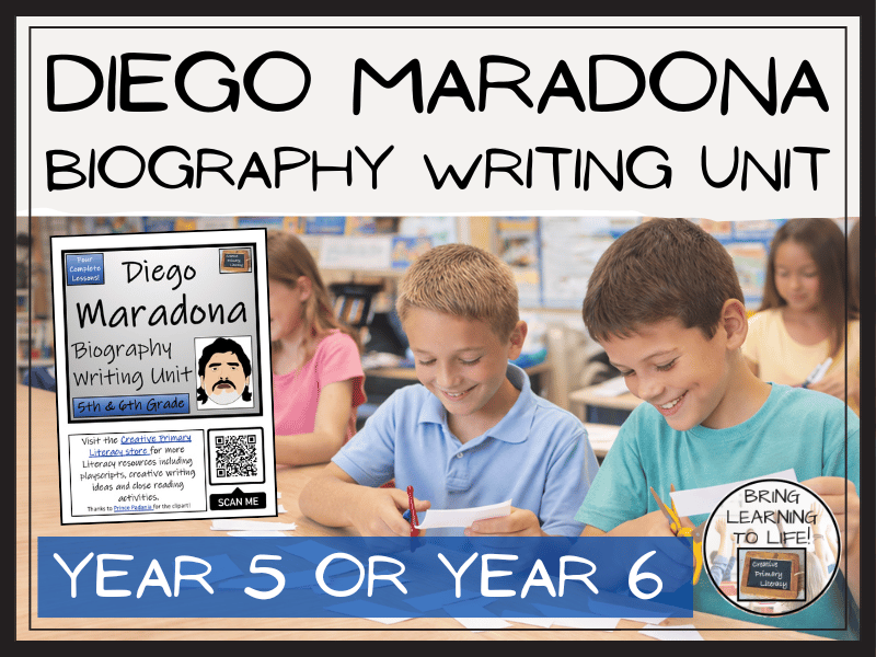 Diego Maradona Biography Writing Unit | Year 5 or Year 6