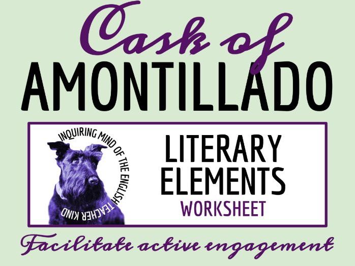 “The Cask of Amontillado” by Edgar Allan Poe Literary Elements Worksheet