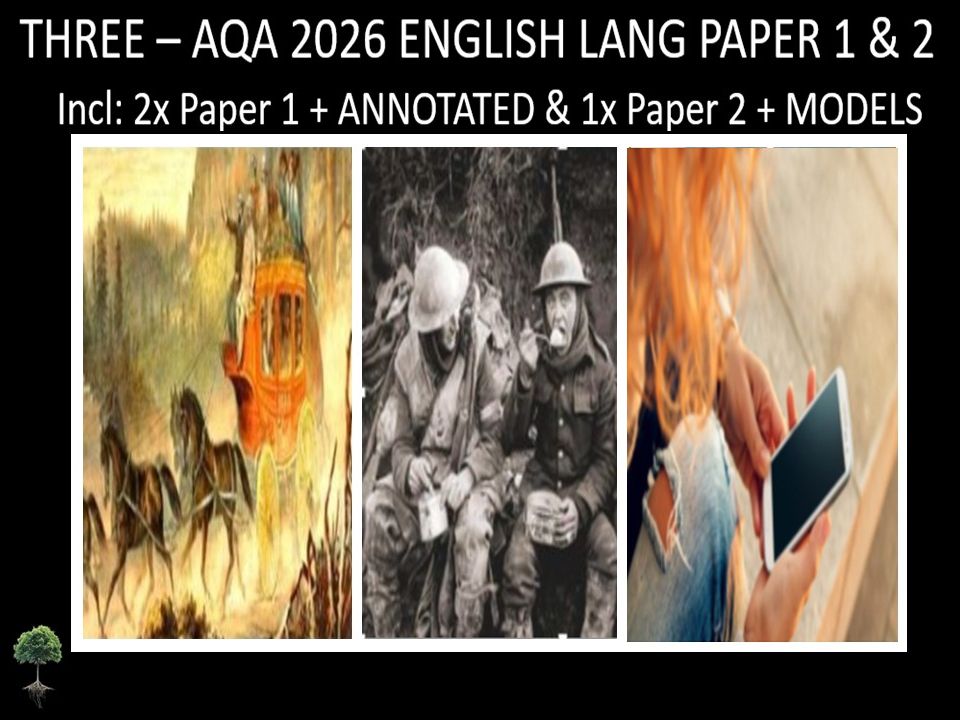 THREE - AQA PAPER 1 & 2 | 2026 FULL MOCKS | ANNOTATED | MODELS