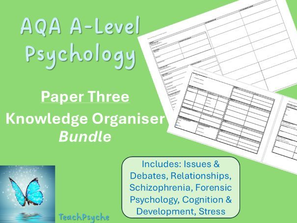 Paper 3 Knowledge Organiser Bundle