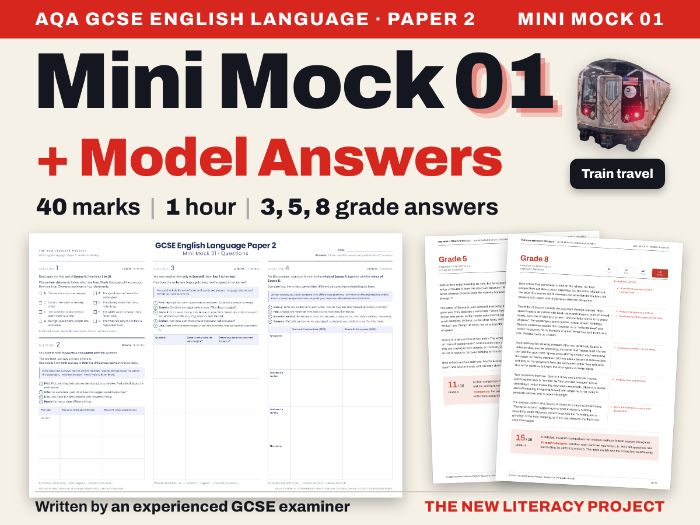 AQA GCSE English Language Paper 2 Mock 2026 | Section A Reading | Model Answers | Mini Mock 01