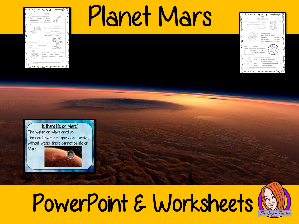 Planet Mars PowerPoint and Worksheets Lesson