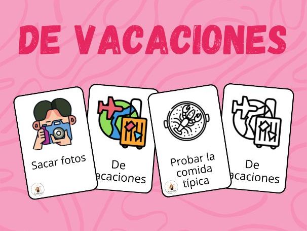 Las actividades en vacaciones (activities during holidays) - Flashcards